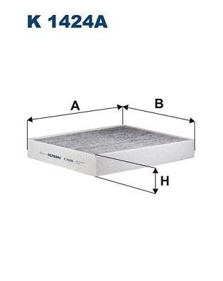 Filtron Invandigt Filter K 1424A Volkswagen K1424a Storlek 2