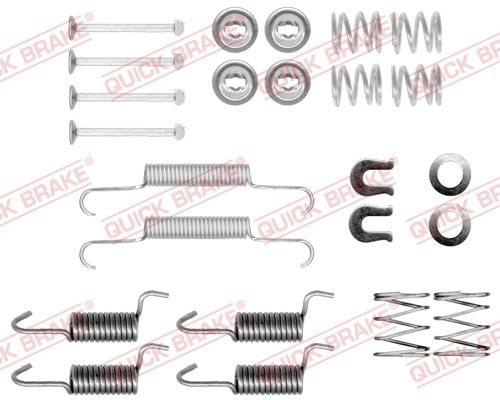QUICK BRAKE Accessory Kit, parking brake shoes 105-0010  PEUGEOT,CITROËN,MAZDA,4007 (VU_, VV_),4008 SUV,C-CROSSER (EP_),C4 AIRCROSS