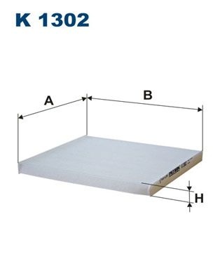 Filtron Invandigt Filter K 1302 Nissan K1302 Storlek 2