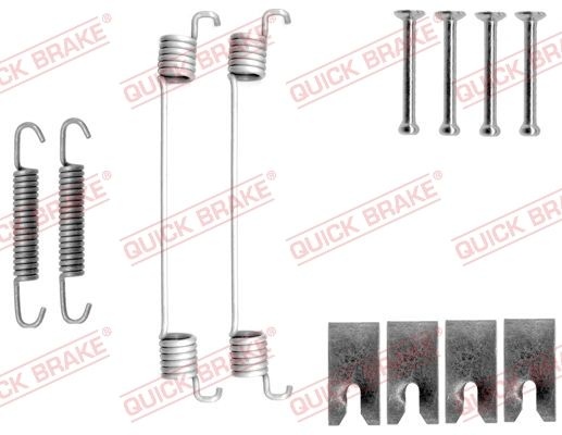QUICK BRAKE Accessory Kit, brake shoes 105-0827 TOYOTA,NISSAN,Yaris Schrägheck (_P9_),RAV 4 III (ACA3_, ACE_, ALA3_, GSA3_, ZSA3_)