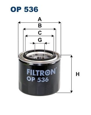 Filtron Oljefilter Op 536 Storlek 2