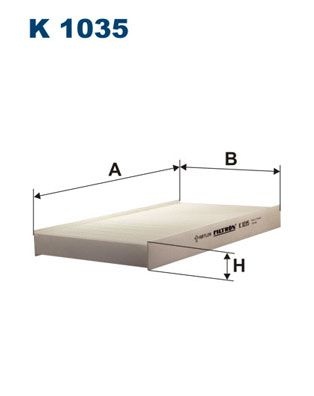 Filtron Invandigt Filter K 1035 Lancia K1035 Storlek 2