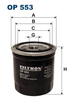 Citroen Oil Filter Op 553 Filtron