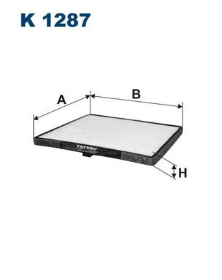 Filtron Invandigt Filter K 1287 Kia K1287 Storlek 2
