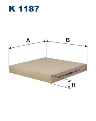 Filtron Invandigt Filter K 1187 Honda K1187 Storlek 2