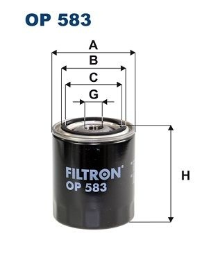 Filtron Oljefilter Op 583 Storlek 2