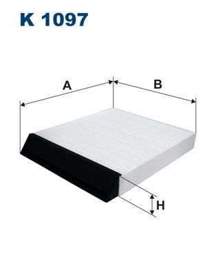 Filtron Invandigt Filter K 1097 Renault K1097 Storlek 2