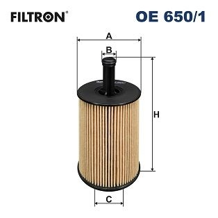 Filtron Oljefilter Oe 6501 Volkswagen Oe650/1 Storlek 2