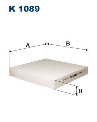 Filtron Invandigt Filter K 1089 Renault K1089 Storlek 2