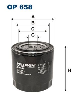 Filtron Oljefilter Op 658 Jeep Op658 Storlek 2