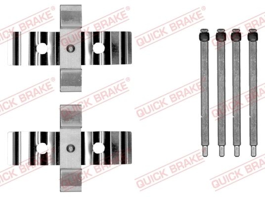 QUICK BRAKE Accessory Kit, disc brake pads 109-0054  VOLVO,TESLA,V70 II (285),S60 I (384),Model S (5YJS),Model X (5YJX)