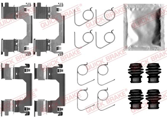 QUICK BRAKE Accessory Kit, disc brake pads 109-0053  OPEL,RENAULT,NISSAN,GRANDLAND X (A18),Kadjar (HA_, HL_),Megane IV Grandtour (K9A/M/N_)