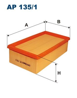 Filtron Luftfilter Ap 1351 Renault Ap135/1 Storlek 2