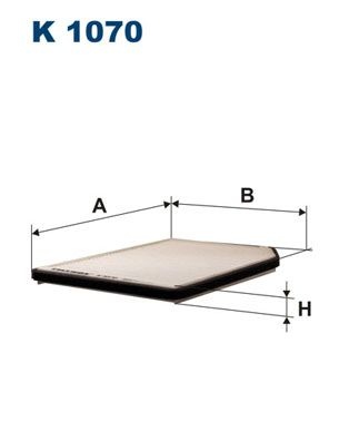 Filtron Invandigt Filter K 1070 Renault K1070 Storlek 2