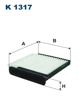 Filtron Invandigt Filter K 1317 Nissan K1317 Storlek 2