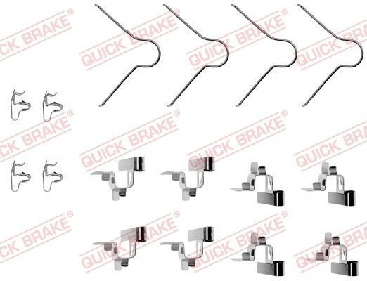 QUICK BRAKE Accessory Kit, disc brake pads 109-1030 TOYOTA,STARLET (EP91),CELICA Coupe (AT18_, ST18_),COROLLA Compact (_E10_),STARLET (_P8_)