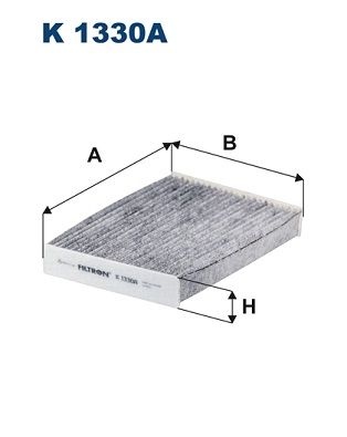 Filtron Invandigt Filter K 1330A Renault K1330a Storlek 2