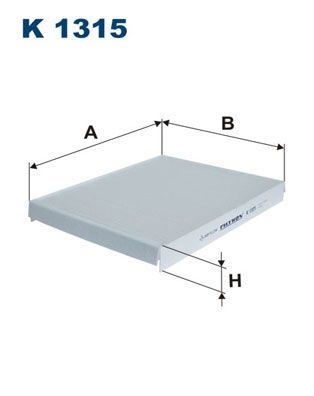 Filtron Invandigt Filter K 1315 Hyundai K1315 Storlek 2