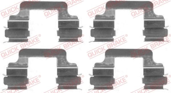 QUICK BRAKE Accessory Kit, disc brake pads 109-1610  VW,AUDI,SKODA,Transporter V Bus (7HB, 7HJ, 7EB, 7EJ, 7EF, 7EG, 7HF, 7EC)