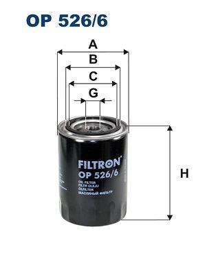 Filtron Oljefilter Op 5266 Volkswagen Op526/6 Storlek 2