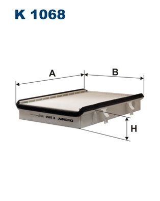 Filtron Invandigt Filter K 1068 Volkswagen K1068 Storlek 2