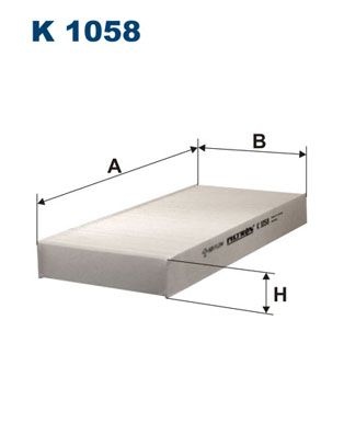 Filtron Invandigt Filter K 1058 Renault K1058 Storlek 2