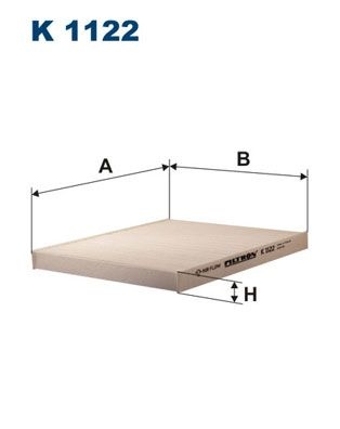Filtron Invandigt Filter K 1122 Lancia K1122 Storlek 2