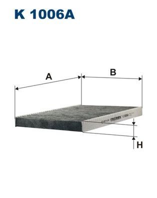 Filtron Invandigt Filter K 1006A Volkswagen K1006a Storlek 2