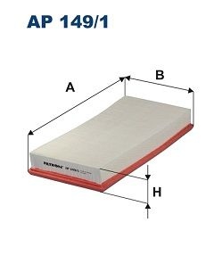 Filtron Luftfilter Ap 1491 Volkswagen Ap149/1 Storlek 2