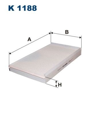 Filtron Invandigt Filter K 1188 Mercedes-Benz K1188 Storlek 2