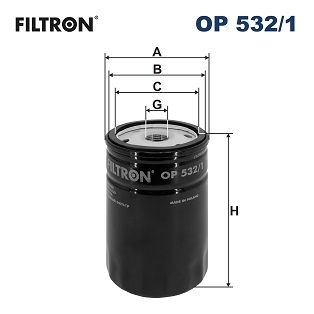 Filtron Oljefilter Op 5321 Ford Usa Op532/1 Storlek 2