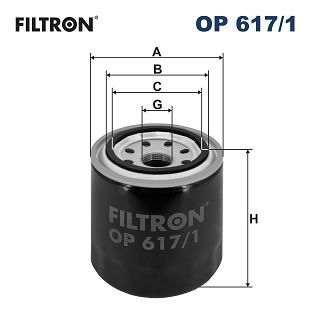 Filtron Oljefilter Op 6171 Kia Op617/1 Storlek 2