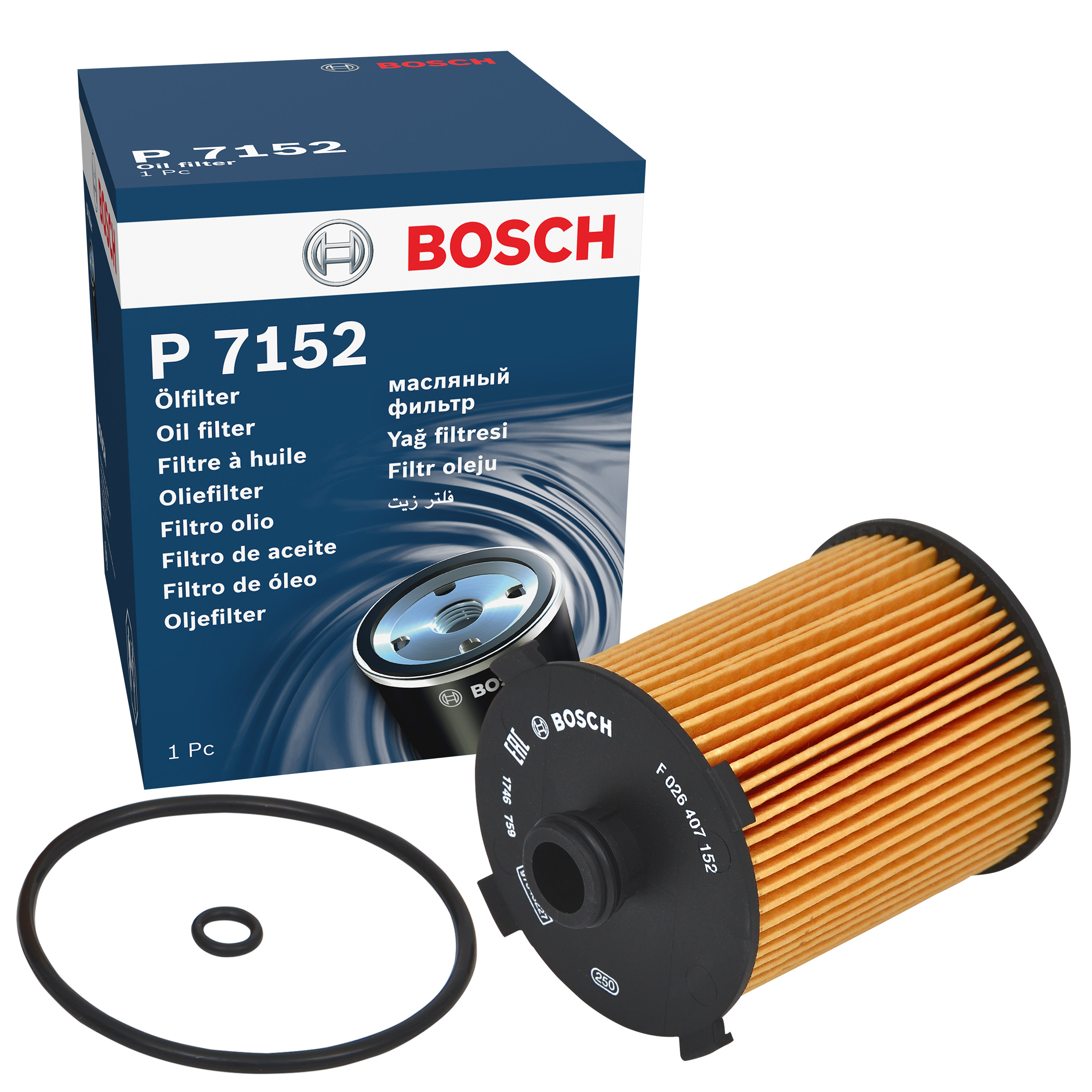 BOSCH Oil filter VOLVO,POLESTAR F 026 407 152 05040646,5040646,5006163 Engine oil filter 231179,231308,231310,A730X6744A1A,E1ADKN18662A,E1ADKN18662B