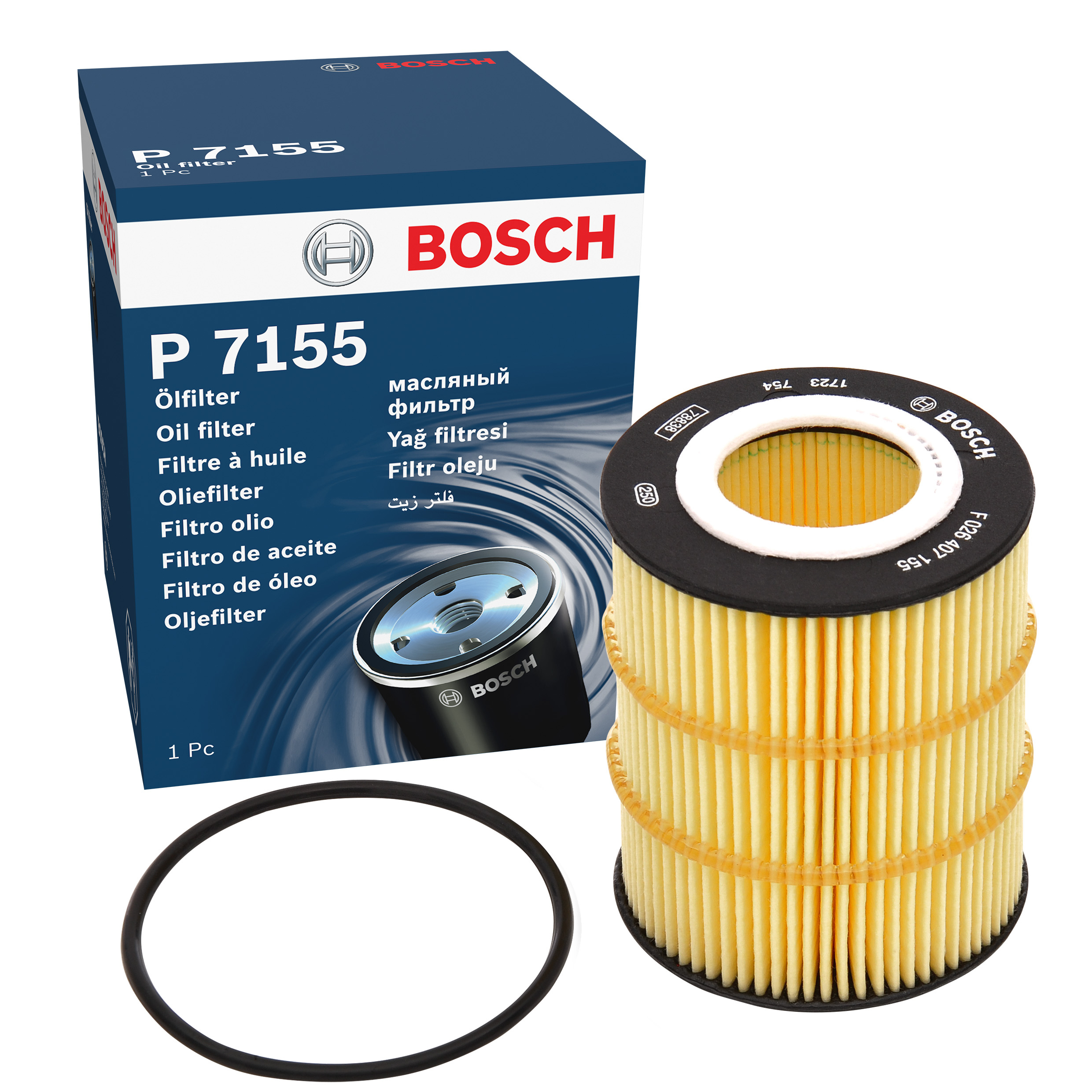 BOSCH Oil filter PEUGEOT,CITROËN,LAND ROVER F 026 407 155 1109AV,2481946,9X2Q6744AA Engine oil filter 9X2Q6B624BA,JL3Q6714AA,JL3Q6714AB,9X2Q6744AA