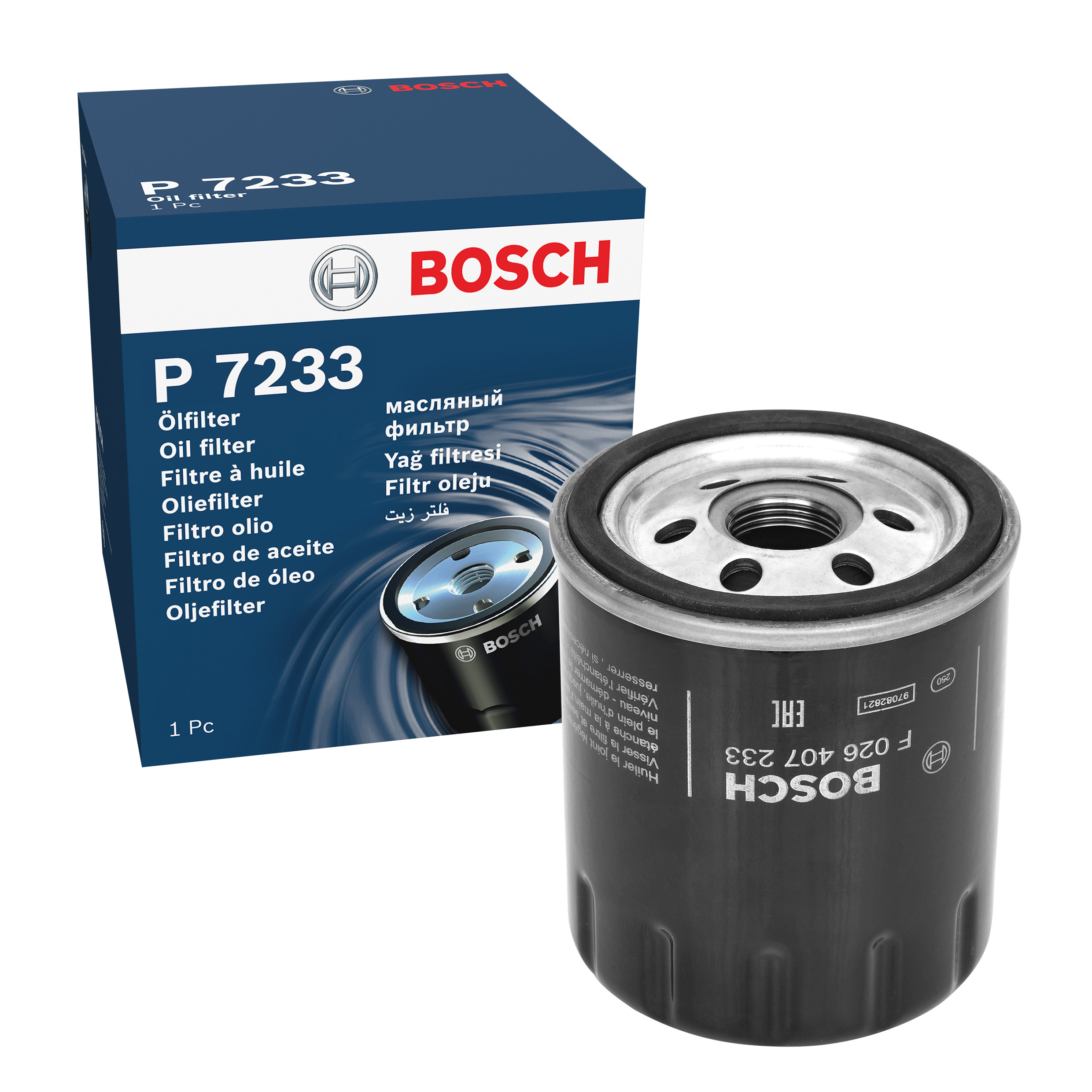 BOSCH Oil filter Spin-on Filter F 026 407 233 Engine oil filter FORD,FORD USA,FOCUS III Turnier,Kuga Mk2 (DM2),FOCUS III,Mondeo V Kombi (CF)