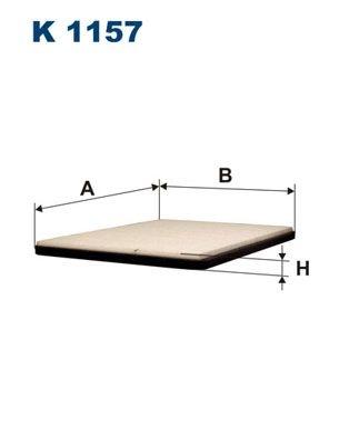 Filtron Invandigt Filter K 1157 Honda K1157 Storlek 2