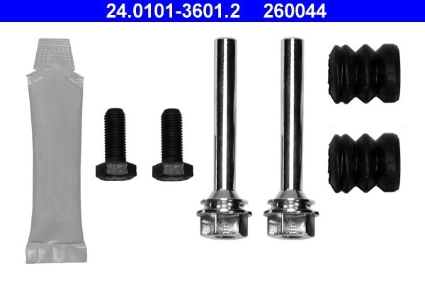 ATE Accessories Kit, brake caliper 24.0101-3601.2 VW,AUDI,MERCEDES-BENZ,GOLF II (19E, 1G1),GOLF III (1H1),PASSAT Variant (3A5, 35I)