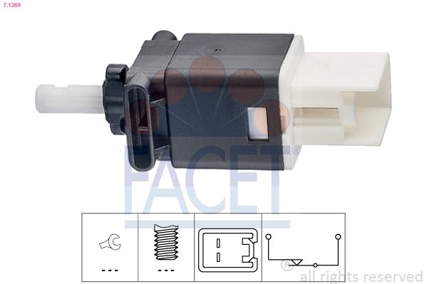 Brake light switch 7.1269 Facet