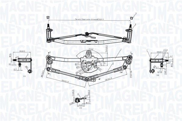 Magneti Marelli Torkartransmission Volkswagen 85570190 Storlek 2