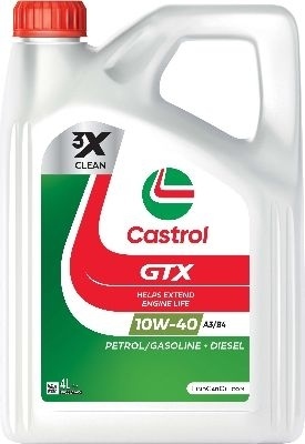 CASTROL Engine oil Castrol GTX 10W-40 A3/B4 Capacity: 4l, Part Synthetic Oil 15F8FD