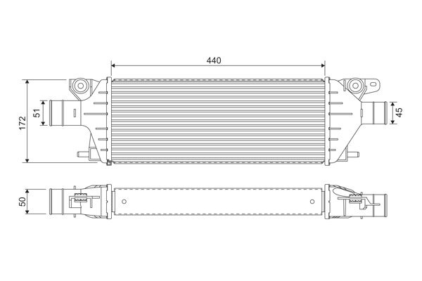 Intercooler, Charge Air Cooler 818379 Valeo