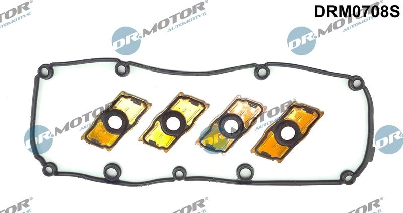 DR.MOTOR AUTOMOTIVE Gasket Set, rocker cover VW,AUDI,SKODA DRM0708S 03L103113,03L103483C,03L103113 03L103483C