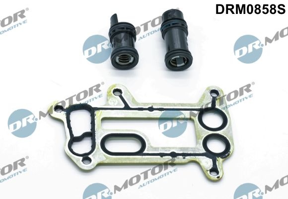 DR.MOTOR AUTOMOTIVE Gaskets DRM0858S Gasket Set, oil cooler BMW,3 Touring (E91),3 Limousine (E90),5 Limousine (E60),1 Schrägheck (E87),5 Touring (E61)