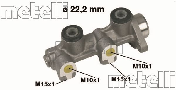 Metelli Huvudbromscylinder Daewoo 050336 Storlek 2