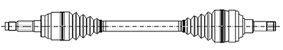 Metelli Drivaxel Vauxhall 170275 Storlek 2