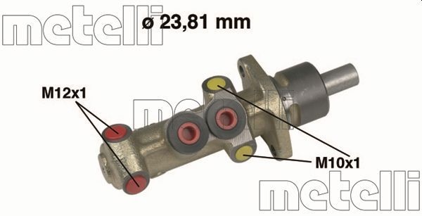 Metelli Huvudbromscylinder Renault 050223 Storlek 2