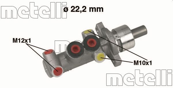 Metelli Huvudbromscylinder Renault 050310 Storlek 2
