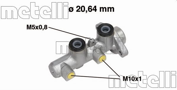 Metelli Huvudbromscylinder Daewoo 050514 Storlek 2
