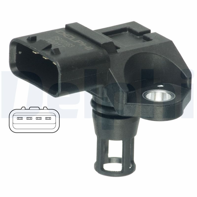 DELPHI Sensors PS10163 Sensor, intake manifold pressure OPEL,VAUXHALL,Corsa D Schrägheck (S07),ZAFIRA B (A05),Astra J Sports Tourer (P10)