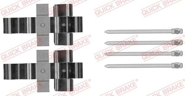 Accessory set, disc brake pad